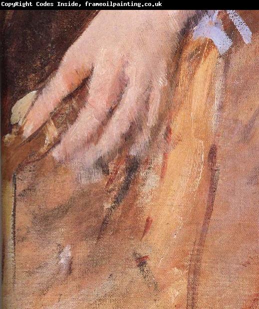 Mary Cassatt Detail of  The woman in Black